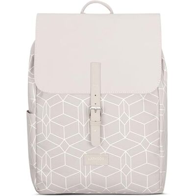 LARKSON Sac à Dos Femme Petit Beige Motif Ida Sac pour l'Université, les Loisirs – Compartiment Rembourré pour Ordinateur Portable 13 Pouces Hydrofuge - Publicité LARKSON Sac à Dos Femme Petit Beige Motif Ida Sac pour l'Université, les Loisirs – Compartiment Rembourré pour Ordinateur Portable 13 Pouces Hydrofuge - Publicité