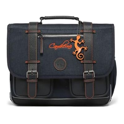 Cameleon Cartable scolaire du CP au CE2 Bleu 38cm Vintage Urban avec 2 compartiments Idéal pour l'école primaire pour fille et garçon - Publicité Cameleon Cartable scolaire du CP au CE2 Bleu 38cm Vintage Urban avec 2 compartiments Idéal pour l'école primaire pour fille et garçon - Publicité