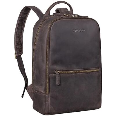 STILORD "Kellis Grand Sac à Dos Vintage Cuir Hommes Femmes XL – avec Compartiment Ordinateur 15 Pouces – Sac à Dos Élégant en Cuir Véritable Couleur:marron foncé - Publicité STILORD "Kellis Grand Sac à Dos Vintage Cuir Hommes Femmes XL – avec Compartiment Ordinateur 15 Pouces – Sac à Dos Élégant en Cuir Véritable Couleur:marron foncé - Publicité