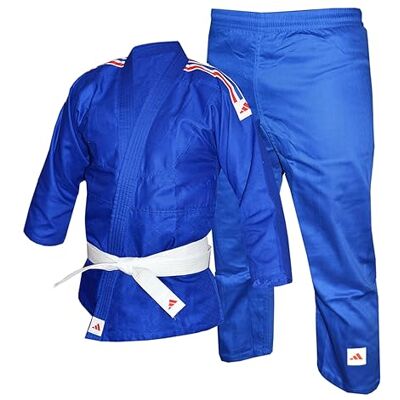 Adidas Kimono de Judo Gi Bleu 168 pour Enfant 250 g Rayures 110 120 130 140 150 160 cm, 130 cm - Publicité Adidas Kimono de Judo Gi Bleu 168 pour Enfant 250 g Rayures 110 120 130 140 150 160 cm, 130 cm - Publicité