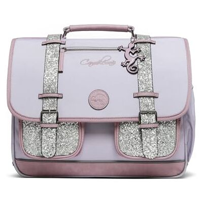 Cameleon Grand cartable scolaire Violet 41cm Vintage Fantasy avec 3 compartiments Idéal pour l'école primaire et la rentrée scolaire en CM1 et CM2 pour fille et garçon - Publicité Cameleon Grand cartable scolaire Violet 41cm Vintage Fantasy avec 3 compartiments Idéal pour l'école primaire et la rentrée scolaire en CM1 et CM2 pour fille et garçon - Publicité