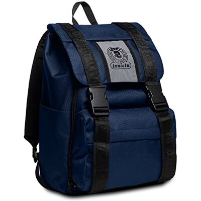 Invicta Sac à Dos, Square Sac à Dos, Expansible Sac à Livres pour L'École, le Sport, les Loisirs, Pochette pour Ordinateur Portable, design Italien, Bleu - Publicité Invicta Sac à Dos, Square Sac à Dos, Expansible Sac à Livres pour L'École, le Sport, les Loisirs, Pochette pour Ordinateur Portable, design Italien, Bleu - Publicité