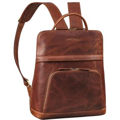 STILORD Elégant Sac à Dos Cuir Femme Petit 10,1 Pouces Tablet Vintage Backpack Mini Sac à l'Épaule Compact Sac à Dos Femme Cuir véritable Couleur:Kara Cognac - Publicité STILORD Elégant Sac à Dos Cuir Femme Petit 10,1 Pouces Tablet Vintage Backpack Mini Sac à l'Épaule Compact Sac à Dos Femme Cuir véritable Couleur:Kara Cognac - Publicité
