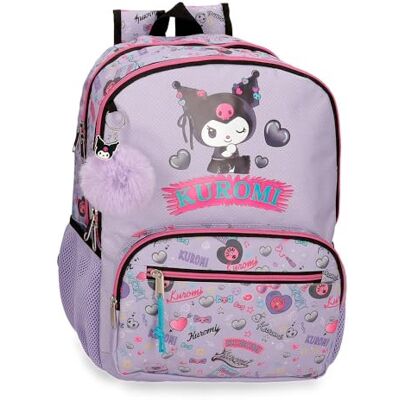 Pepe Jeans Sanrio Kuromi Retropop Sac à Dos Scolaire Double Compartiment Adaptable au Violet Car 32x44x17 cm Polyester 24L - Publicité Pepe Jeans Sanrio Kuromi Retropop Sac à Dos Scolaire Double Compartiment Adaptable au Violet Car 32x44x17 cm Polyester 24L - Publicité