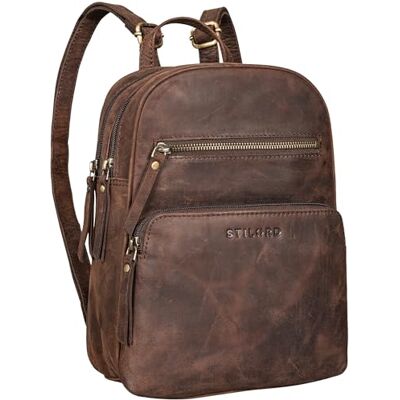 STILORD '' Sac à Dos feminin petit cuir véritable mode Sac de transport anti-voleur Sac de tous les Jours, Couleur:zamora marron - Publicité STILORD '' Sac à Dos feminin petit cuir véritable mode Sac de transport anti-voleur Sac de tous les Jours, Couleur:zamora marron - Publicité
