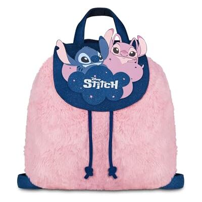 Seven LILO & Stitch Sac à Dos Starry Eyes pour Filles, Fausse Fourrure, Rabat avec Patch appliqué, Ouverture avec Cordon de Serrage, Bretelles réglables, Produit Officiel, idée Cadeau - Publicité Seven LILO & Stitch Sac à Dos Starry Eyes pour Filles, Fausse Fourrure, Rabat avec Patch appliqué, Ouverture avec Cordon de Serrage, Bretelles réglables, Produit Officiel, idée Cadeau - Publicité