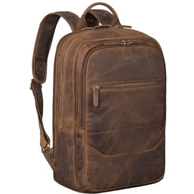 STILORD Sac à Dos Cartable Cuir Vintage pour Ordinateur Portable Grand Sac à Dos Business Daypack XL Sac à Bandoulière DIN A4 en Cuir Vértitable Couleur:Marron Moyen - Publicité STILORD Sac à Dos Cartable Cuir Vintage pour Ordinateur Portable Grand Sac à Dos Business Daypack XL Sac à Bandoulière DIN A4 en Cuir Vértitable Couleur:Marron Moyen - Publicité