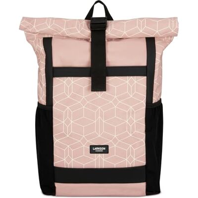 Larkson Sac à Dos Roll Top Femmes Rose No 2 Backpack pour l'École, l'Université Compartiment Ordinateur Portable 16 Pouces Hydrofuge - Publicité Larkson Sac à Dos Roll Top Femmes Rose No 2 Backpack pour l'École, l'Université Compartiment Ordinateur Portable 16 Pouces Hydrofuge - Publicité