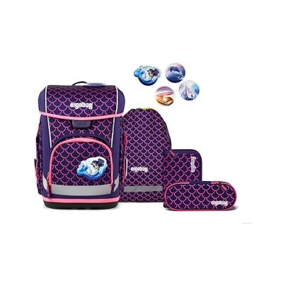 ergobag cubo Light Set Pearl DiveBear Lilas Ensemble 5 pièces avec cartable ergonomique ultra léger de 780 g, idéal pour l'école primaire au quotidien - Publicité ergobag cubo Light Set Pearl DiveBear Lilas Ensemble 5 pièces avec cartable ergonomique ultra léger de 780 g, idéal pour l'école primaire au quotidien - Publicité