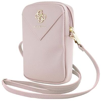 Sac pour téléphone rose Guess avec zip et logo - Accessoire - Publicité Sac pour téléphone rose Guess avec zip et logo - Accessoire - Publicité
