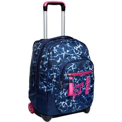 Seven Sac à Dos à Roulettes, Dyed Hearts Sac à Livres à Roulettes, 2 En 1, Sac à Dos + Trolley, Filles et Garçons, pour L'École, le Sport, les Loisirs, Pochette pour Ordinateur Portable, Bleu - Publicité Seven Sac à Dos à Roulettes, Dyed Hearts Sac à Livres à Roulettes, 2 En 1, Sac à Dos + Trolley, Filles et Garçons, pour L'École, le Sport, les Loisirs, Pochette pour Ordinateur Portable, Bleu - Publicité