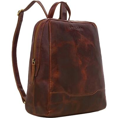 STILORD " Petit Sac à Dos en Cuir pour Femmes et Hommes Vintage Backpack Anti-Vol pour les Étudiants en City Trip Daypack en Cuir véritable Couleur:porto cognac - Publicité STILORD " Petit Sac à Dos en Cuir pour Femmes et Hommes Vintage Backpack Anti-Vol pour les Étudiants en City Trip Daypack en Cuir véritable Couleur:porto cognac - Publicité