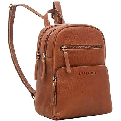 STILORD 'Fabienne' Sac à Dos feminin petit cuir véritable mode Sac de transport anti-voleur Sac de tous les Jours, Couleur:texas marron - Publicité STILORD 'Fabienne' Sac à Dos feminin petit cuir véritable mode Sac de transport anti-voleur Sac de tous les Jours, Couleur:texas marron - Publicité