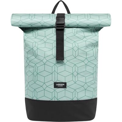 LARKSON Sac à Dos Femmes & Hommes Menthe Janne Sac à Dos Rolltop avec Compartiment pour Ordinateur Portable pour Université Travail Voyages & Vélo Medium Backpack Hydrofuge - Publicité LARKSON Sac à Dos Femmes & Hommes Menthe Janne Sac à Dos Rolltop avec Compartiment pour Ordinateur Portable pour Université Travail Voyages & Vélo Medium Backpack Hydrofuge - Publicité