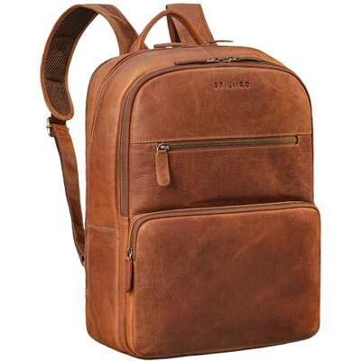 STILORD Spacieux Sac à Dos Ordinateur Cuir 13,3 Pouces Sac Homme Travail Business Backpack Vintage Sac Femme Cuir Véritable Couleur:Kara Cognac - Publicité STILORD Spacieux Sac à Dos Ordinateur Cuir 13,3 Pouces Sac Homme Travail Business Backpack Vintage Sac Femme Cuir Véritable Couleur:Kara Cognac - Publicité