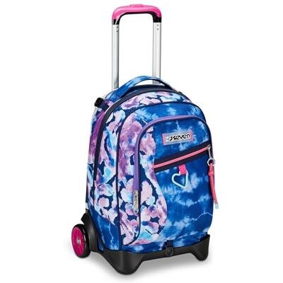 Seven Trolley école Jack 2 Roues, Violet Fuchsia, Custom Cloud, 3 en 1, Triple Usage, Sac à Dos avec Chariot détachable, Poche Porte-Bouteille et système croisé, Sac à Dos d'école Voyage, Fille, - Publicité Seven Trolley école Jack 2 Roues, Violet Fuchsia, Custom Cloud, 3 en 1, Triple Usage, Sac à Dos avec Chariot détachable, Poche Porte-Bouteille et système croisé, Sac à Dos d'école Voyage, Fille, - Publicité