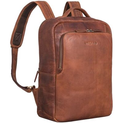 STILORD Sac à Dos d'affaires en Cuir Vintage Grand Sac à Dos Bagages Sac à Dos pour Hommes et Femmes Sac à Dos de Voyage en Cuir véritable Couleur:Kara Cognac - Publicité STILORD Sac à Dos d'affaires en Cuir Vintage Grand Sac à Dos Bagages Sac à Dos pour Hommes et Femmes Sac à Dos de Voyage en Cuir véritable Couleur:Kara Cognac - Publicité