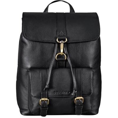 STILORD '' Sac à Dos Vintage Femme Cuir pour Ordinateur Portable 13,3 Pouces Casual Backpack idéal comme Sac Travail Sac Universitaire Cartable, Couleur:noir - Publicité STILORD '' Sac à Dos Vintage Femme Cuir pour Ordinateur Portable 13,3 Pouces Casual Backpack idéal comme Sac Travail Sac Universitaire Cartable, Couleur:noir - Publicité