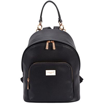 David Jones Petit Sac à Dos Fashion Femme Porté Epaule Fille Cuir PU Mini Cartable Ville Poignée Poche Fermeture Eclair Zip Mode Jeune Tendance Chic Designer Noir - Publicité David Jones Petit Sac à Dos Fashion Femme Porté Epaule Fille Cuir PU Mini Cartable Ville Poignée Poche Fermeture Eclair Zip Mode Jeune Tendance Chic Designer Noir - Publicité