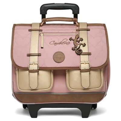 Cameleon Cartable à roulettes Rose 38cm Vintage Fantasy avec 2 compartiments Idéal pour l'école primaire et la rentrée scolaire en CP, CE1 et CE2 pour fille et garçon - Publicité Cameleon Cartable à roulettes Rose 38cm Vintage Fantasy avec 2 compartiments Idéal pour l'école primaire et la rentrée scolaire en CP, CE1 et CE2 pour fille et garçon - Publicité