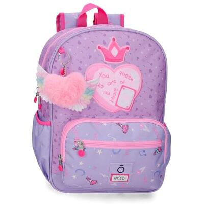 Enso Queen of Hearts Sac à Dos Scolaire Violet 30x38x12 cm Polyester 13,68L - Publicité Enso Queen of Hearts Sac à Dos Scolaire Violet 30x38x12 cm Polyester 13,68L - Publicité