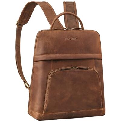 STILORD Elégant Sac à Dos Cuir Femme Petit 10,1 Pouces Tablet Vintage Backpack Mini Sac à l'Épaule Compact Sac à Dos Femme Cuir véritable Couleur:Marron Moyen - Publicité STILORD Elégant Sac à Dos Cuir Femme Petit 10,1 Pouces Tablet Vintage Backpack Mini Sac à l'Épaule Compact Sac à Dos Femme Cuir véritable Couleur:Marron Moyen - Publicité