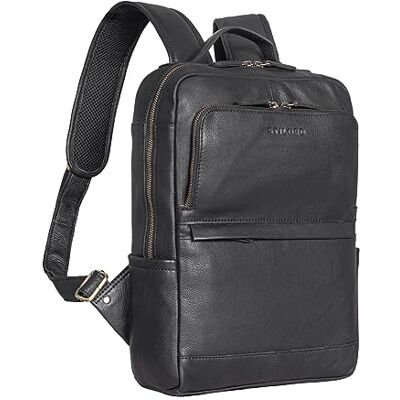 STILORD Sac a Dos Ordi Cuir 13,3 Pouces pour Femmes Hommes Business Backpack pour Bureau Université Travail Cartable Vintage en Cuir Véritable Couleur:Noir - Publicité STILORD Sac a Dos Ordi Cuir 13,3 Pouces pour Femmes Hommes Business Backpack pour Bureau Université Travail Cartable Vintage en Cuir Véritable Couleur:Noir - Publicité