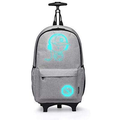Kono Cartable à roulettes Lumineux Garçon Fille École Primaire 24 L Sac à Dos Scolaire et Trolley 2 en 1, Roues Silencieuses, Base Amovible, Bagage Cabine, Voyages, Week-ends - Publicité Kono Cartable à roulettes Lumineux Garçon Fille École Primaire 24 L Sac à Dos Scolaire et Trolley 2 en 1, Roues Silencieuses, Base Amovible, Bagage Cabine, Voyages, Week-ends - Publicité