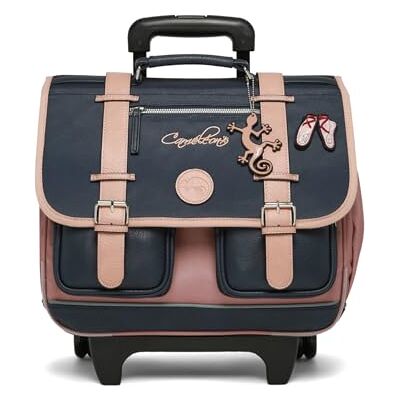 Cameleon Cartable à roulettes Bleu 38cm Vintage Fantasy avec 2 compartiments Idéal pour l'école primaire et la rentrée scolaire en CP, CE1 et CE2 pour fille et garçon - Publicité Cameleon Cartable à roulettes Bleu 38cm Vintage Fantasy avec 2 compartiments Idéal pour l'école primaire et la rentrée scolaire en CP, CE1 et CE2 pour fille et garçon - Publicité