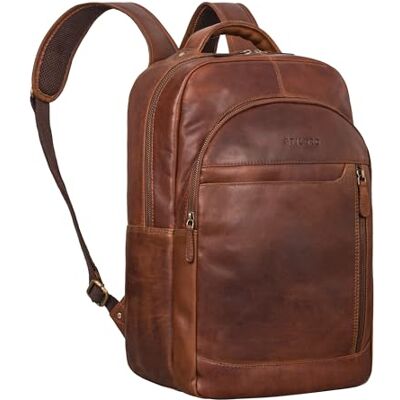 STILORD Grand Sac à Dos Femme et Homme en Cuir Moderne Sac à Dos de Jour avec Beaucoup de Compartiments Latpop Sac à Dos 15,6 Pouces Couleur:Cognac Marron - Publicité STILORD Grand Sac à Dos Femme et Homme en Cuir Moderne Sac à Dos de Jour avec Beaucoup de Compartiments Latpop Sac à Dos 15,6 Pouces Couleur:Cognac Marron - Publicité