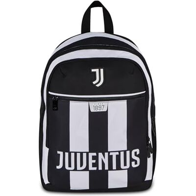 Seven Juventus Sac à dos d'école double compartiment, noir, 26 l, poche Poche avant, poche latérale porte-bouteille, école primaire et secondaire, football, produit officiel - Publicité Seven Juventus Sac à dos d'école double compartiment, noir, 26 l, poche Poche avant, poche latérale porte-bouteille, école primaire et secondaire, football, produit officiel - Publicité