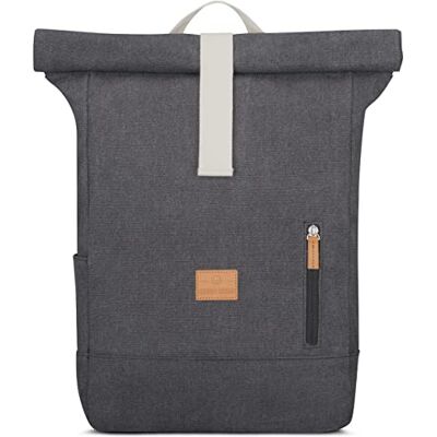 Johnny Urban Sac à dos Rolltop Femme & Homme Noir/Anthracite Adam Large Backpack Voyage & Travail Ordinateur Portable 15.6'' Toile de Coton Résistant à l'eau - Publicité Johnny Urban Sac à dos Rolltop Femme & Homme Noir/Anthracite Adam Large Backpack Voyage & Travail Ordinateur Portable 15.6'' Toile de Coton Résistant à l'eau - Publicité