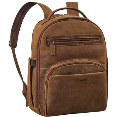 STILORD “Paco” Sac à Dos Homme Cuir Grand Business Sac Travail avec Compartiment Ordinateur 15,6 Pouces Modèle Voyage Bureau Université Couleur:Bergamo Marron - Publicité STILORD “Paco” Sac à Dos Homme Cuir Grand Business Sac Travail avec Compartiment Ordinateur 15,6 Pouces Modèle Voyage Bureau Université Couleur:Bergamo Marron - Publicité