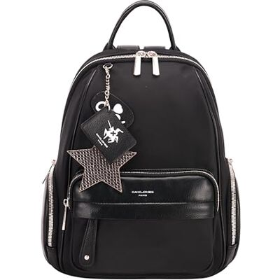 David Jones Petit Sac à Dos Femme Mode Ville Sac à Main Porté Epaule Fille Nylon Cuir PU Souple Mini Cartable Multipoche Fermeture Eclair Zip Fashion Backpack Moderne Tendance Designer Noir - Publicité David Jones Petit Sac à Dos Femme Mode Ville Sac à Main Porté Epaule Fille Nylon Cuir PU Souple Mini Cartable Multipoche Fermeture Eclair Zip Fashion Backpack Moderne Tendance Designer Noir - Publicité