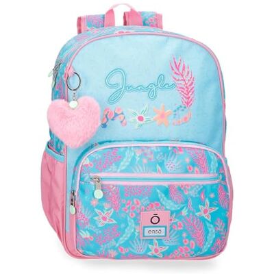 Enso Jungle Mood Sac à dos scolaire bleu 30 x 38 x 12 cm Polyester - Publicité Enso Jungle Mood Sac à dos scolaire bleu 30 x 38 x 12 cm Polyester - Publicité
