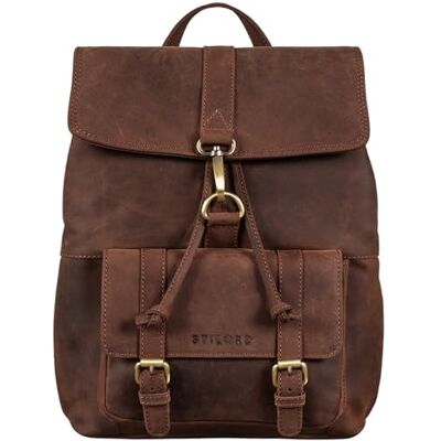 STILORD Sac à Dos Vintage Femme Cuir pour Ordinateur Portable 13,3 Pouces Casual Backpack idéal comme Sac Travail Sac Universitaire Cartable Couleur:Veleta Marron - Publicité STILORD Sac à Dos Vintage Femme Cuir pour Ordinateur Portable 13,3 Pouces Casual Backpack idéal comme Sac Travail Sac Universitaire Cartable Couleur:Veleta Marron - Publicité