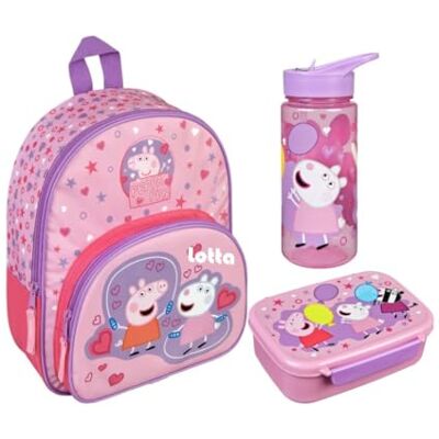 Undercover Peppa Pig Sac à dos de maternelle, pour fille, personnalisable avec nom, ensemble sac à dos pour enfant - Publicité Undercover Peppa Pig Sac à dos de maternelle, pour fille, personnalisable avec nom, ensemble sac à dos pour enfant - Publicité