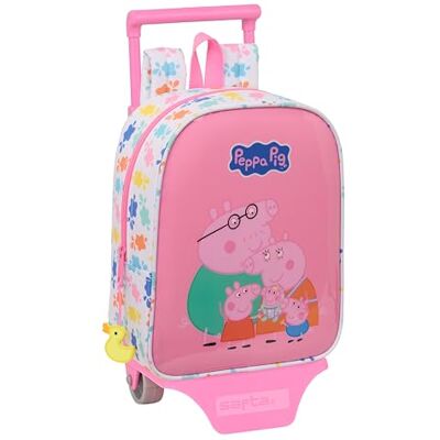 Peppa Pig Baby Pig Sac à dos pour chambre d'enfant avec chariot safta idéal pour les enfants de différents âges, confortable et polyvalent, qualité et résistance, 22 x 10 x 27 cm - Publicité Peppa Pig Baby Pig Sac à dos pour chambre d'enfant avec chariot safta idéal pour les enfants de différents âges, confortable et polyvalent, qualité et résistance, 22 x 10 x 27 cm - Publicité