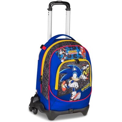 Seven Jack Sonic Trolley d'école à 3 Roues, Double Compartiment, système Crossover, Double Usage, Sac à Dos, Poche Porte-Bouteille, école Primaire et Moyenne, Enfants et Adolescents, Voyage, Bleu - Publicité Seven Jack Sonic Trolley d'école à 3 Roues, Double Compartiment, système Crossover, Double Usage, Sac à Dos, Poche Porte-Bouteille, école Primaire et Moyenne, Enfants et Adolescents, Voyage, Bleu - Publicité