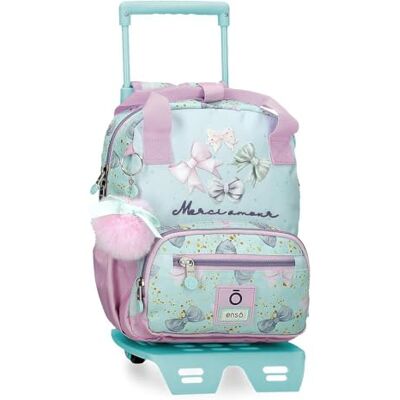 Enso Merci Amour Sac à dos avec chariot vert 23 x 28 x 10 cm Polyester, bleu, Talla única, Sac à dos avec chariot - Publicité Enso Merci Amour Sac à dos avec chariot vert 23 x 28 x 10 cm Polyester, bleu, Talla única, Sac à dos avec chariot - Publicité