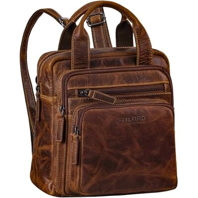 STILORD Petit Sac à Dos Femme Cuir Daypack Mini Rucksack Sac Vintage Femmes Sac a Dos Petit City Backpack Cuir Véritable Sacs à Dos Dames Couleur:luino Marron - Publicité STILORD Petit Sac à Dos Femme Cuir Daypack Mini Rucksack Sac Vintage Femmes Sac a Dos Petit City Backpack Cuir Véritable Sacs à Dos Dames Couleur:luino Marron - Publicité