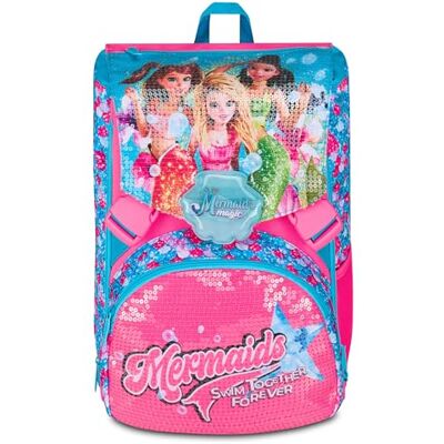 Seven Mermaid Magic Sac à dos double compartiment extensible, bleu ciel, grande capacité, dossier préformé, fille, école primaire, bleu ciel, Taglia unica, Décontracté - Publicité Seven Mermaid Magic Sac à dos double compartiment extensible, bleu ciel, grande capacité, dossier préformé, fille, école primaire, bleu ciel, Taglia unica, Décontracté - Publicité