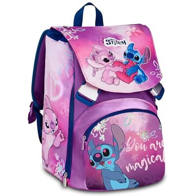 Seven Stitch Sac à dos extensible, volume réglable, double compartiment, poche pour bouteille, école et loisirs, violet - Publicité Seven Stitch Sac à dos extensible, volume réglable, double compartiment, poche pour bouteille, école et loisirs, violet - Publicité