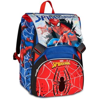 Seven Sac à dos d'école extensible Big Spiderman, bleu, 24 l, extensible par fermeture éclair, poche avant, poche latérale porte-bouteille, école primaire, enfant - Publicité Seven Sac à dos d'école extensible Big Spiderman, bleu, 24 l, extensible par fermeture éclair, poche avant, poche latérale porte-bouteille, école primaire, enfant - Publicité