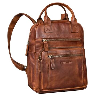 STILORD Premium Sac à Dos de Loisirs en Cuir pour Dames Moyen-Grand Idéal comme Sac à Dos de Voyage avec Support pour Trolley 12 Pouces Couleur:Brandy Cognac - Publicité STILORD Premium Sac à Dos de Loisirs en Cuir pour Dames Moyen-Grand Idéal comme Sac à Dos de Voyage avec Support pour Trolley 12 Pouces Couleur:Brandy Cognac - Publicité