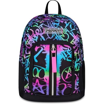 Seven Sac à dos double compartiment New Fit, violet, poche porte-bouteille, grande capacité, dossier préformé, sac à dos scolaire, fille et fille, fuchsia, Taglia unica, Moderne - Publicité Seven Sac à dos double compartiment New Fit, violet, poche porte-bouteille, grande capacité, dossier préformé, sac à dos scolaire, fille et fille, fuchsia, Taglia unica, Moderne - Publicité