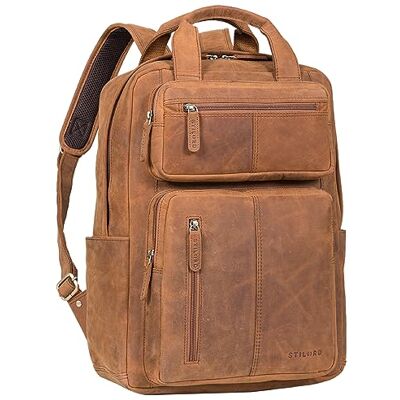 STILORD '' Sac à Dos Vintage Cuir d'Affaires pour Ordinateur Sac à Dos Étudiant en Cuir Véritable pour Hommes - Publicité STILORD '' Sac à Dos Vintage Cuir d'Affaires pour Ordinateur Sac à Dos Étudiant en Cuir Véritable pour Hommes - Publicité