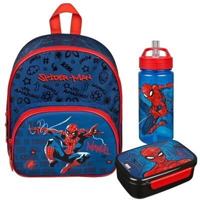Undercover Sac à dos de maternelle Spider-Man pour garçon Personnalisable avec nom Ensemble sac à dos pour enfant - Publicité Undercover Sac à dos de maternelle Spider-Man pour garçon Personnalisable avec nom Ensemble sac à dos pour enfant - Publicité