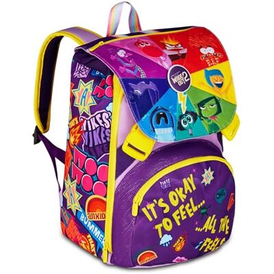 Seven Inside Out 2 Sac à dos double compartiment extensible, violet, grande capacité, dossier préformé, sac à dos d'école primaire et secondaire, pour fille et fille - Publicité Seven Inside Out 2 Sac à dos double compartiment extensible, violet, grande capacité, dossier préformé, sac à dos d'école primaire et secondaire, pour fille et fille - Publicité