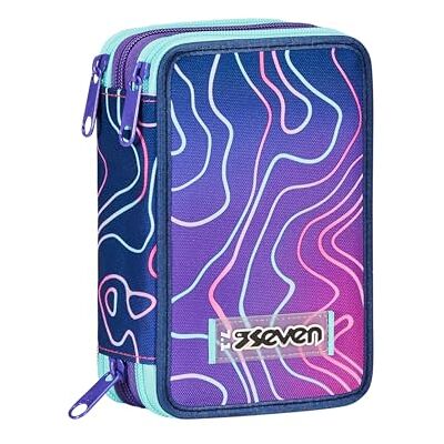 Seven Royal Blue, Mapset Girl, Étui à Crayons Triple Compartiment Complet avec Stylets, Crayons, Couleurs, Accessoires à Dos, élémentaires, Moyens, supérieurs, garçon Fille, Rose, Taglia Unica, - Publicité Seven Royal Blue, Mapset Girl, Étui à Crayons Triple Compartiment Complet avec Stylets, Crayons, Couleurs, Accessoires à Dos, élémentaires, Moyens, supérieurs, garçon Fille, Rose, Taglia Unica, - Publicité